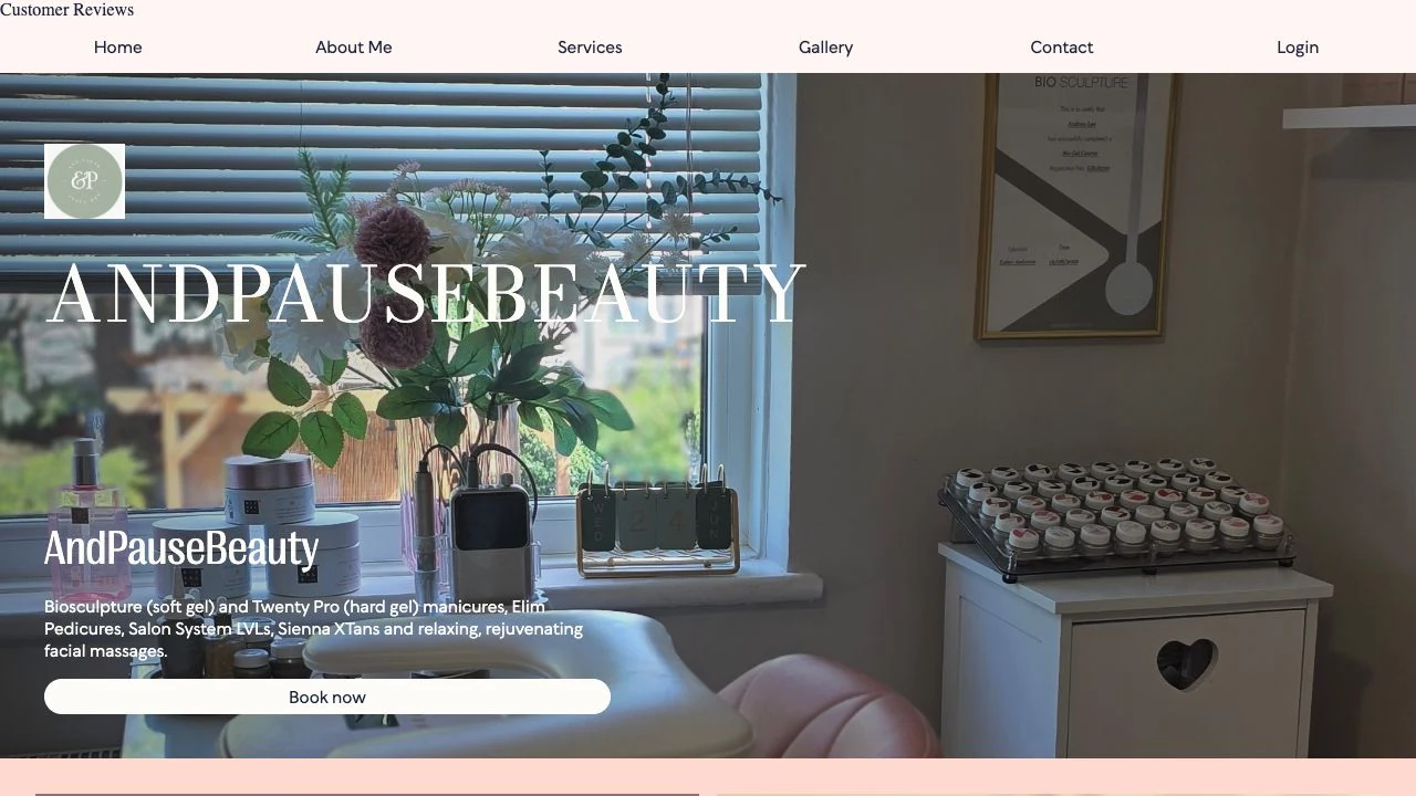AndPause Beauty website built with JENA